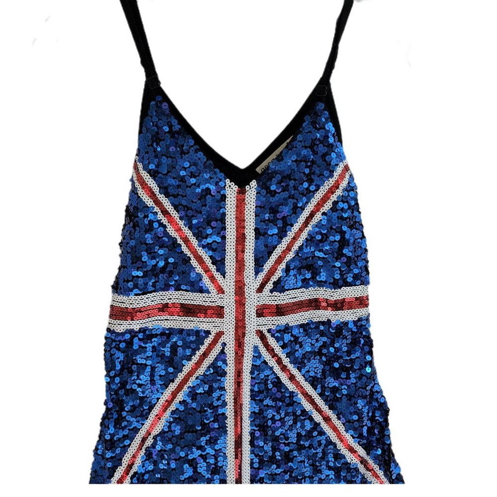 Anna -Kaci Sparkle & Shine Collection Blue, Red, White Slip Dress - Picture 7 of 16